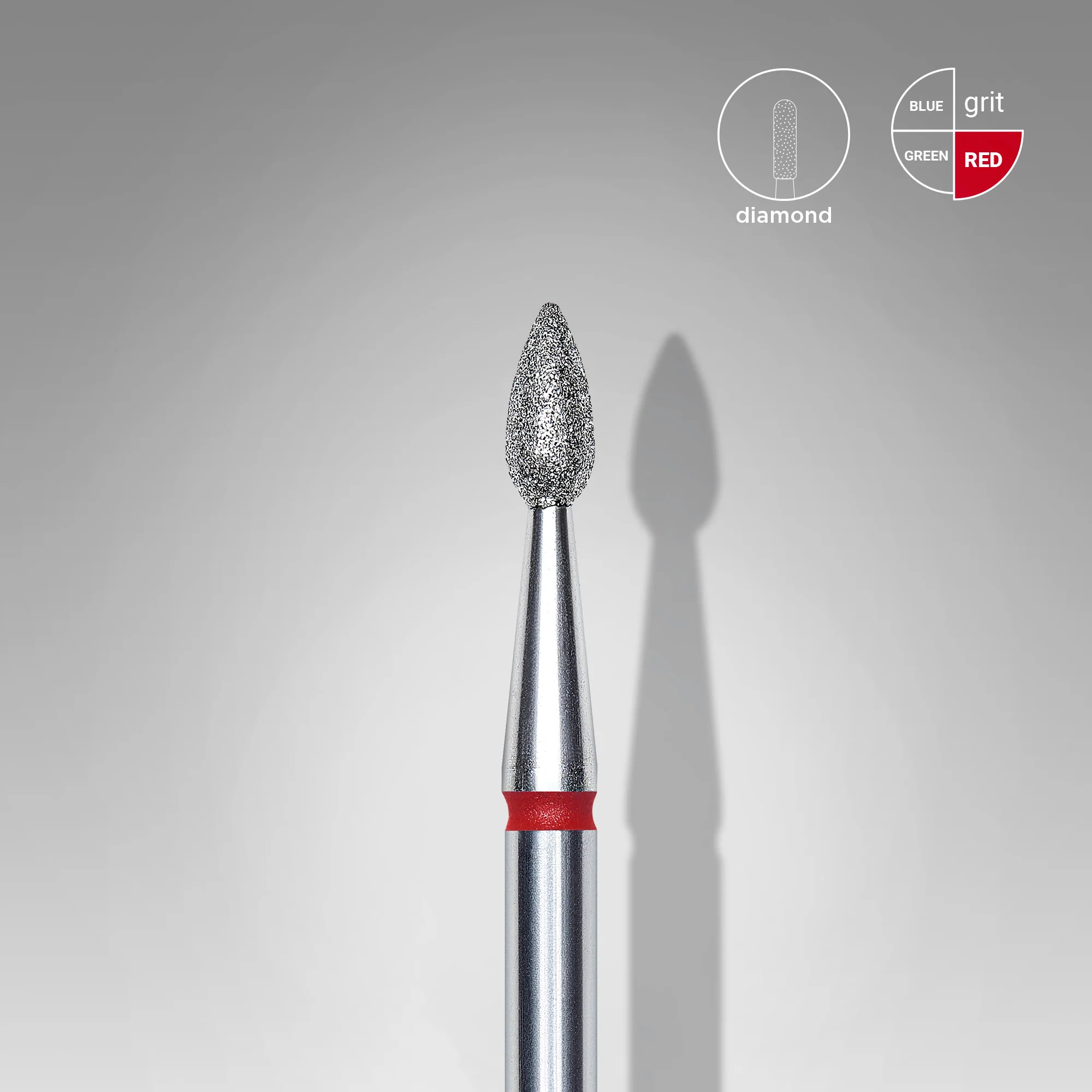 FA40R023/5 Dijamantni nastavak za brusilicu kapljica 2,3mm/5mm-crvena