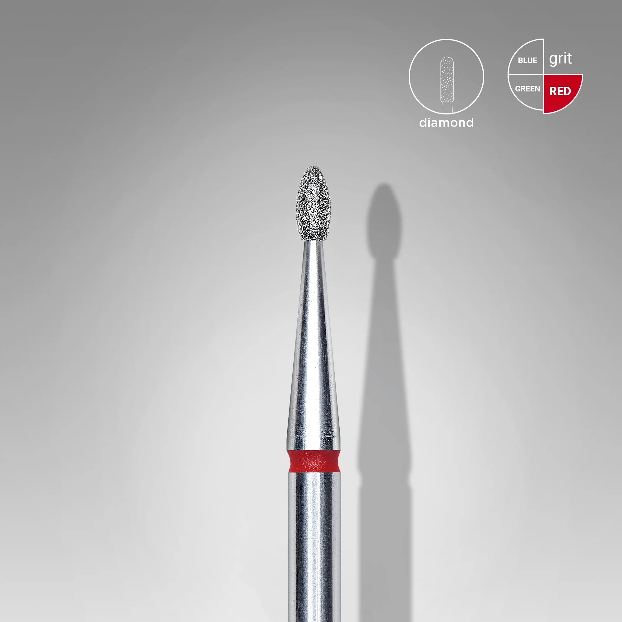FA50R016/3.4 Dijamantni nastavak za brusilicu zaobljeni 1,6mm/3,4mm-crvena
