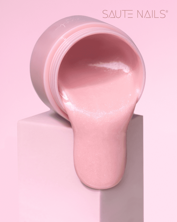 Gradivni gel Glitter Pink, 50g One Touch - Saute Nails