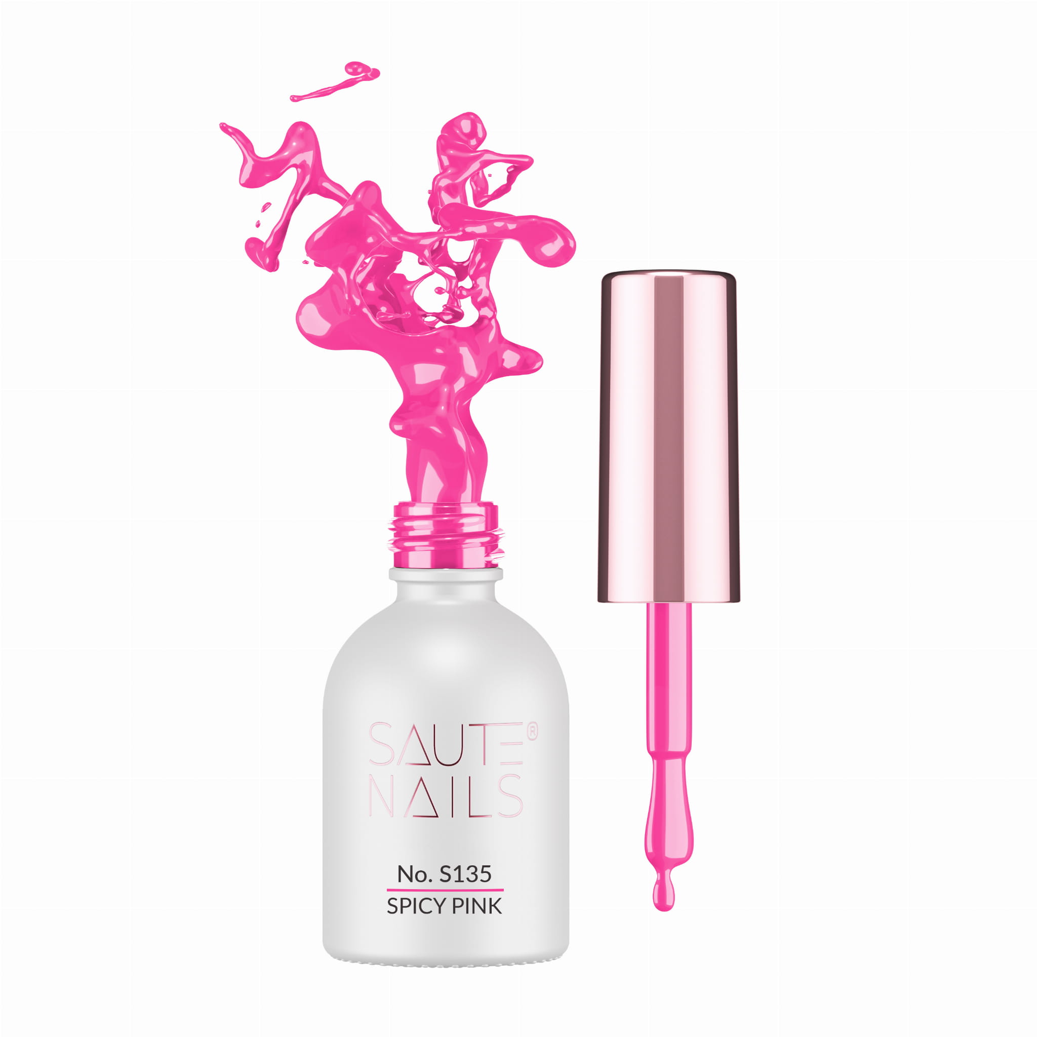 Trajni lak S135 Spicy Pink, 8ml SAUTE NAILS