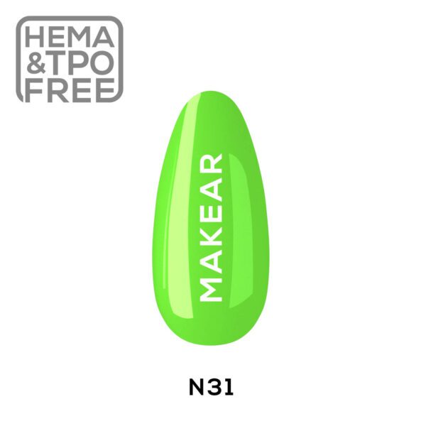 Trajni lak N31 NEON MakeAR, 8ml HEMA FREE