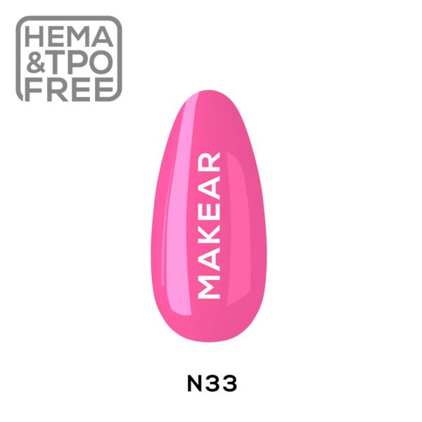 Trajni lak N33 NEON MakeAR, 8ml HEMA FREE