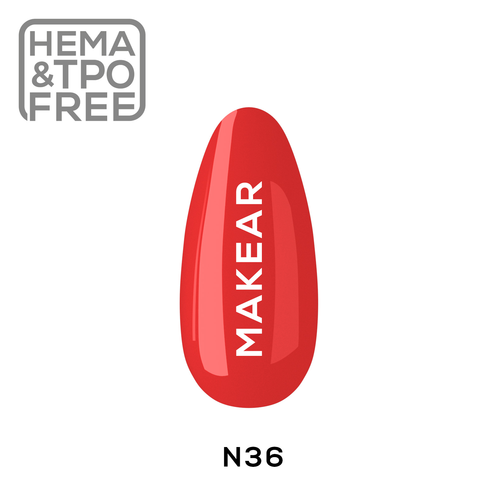 Trajni lak N36 NEON MakeAR, 8ml HEMA FREE
