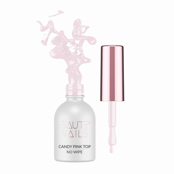 Top Candy Pink No Wipe, 8ml - Saute Nails