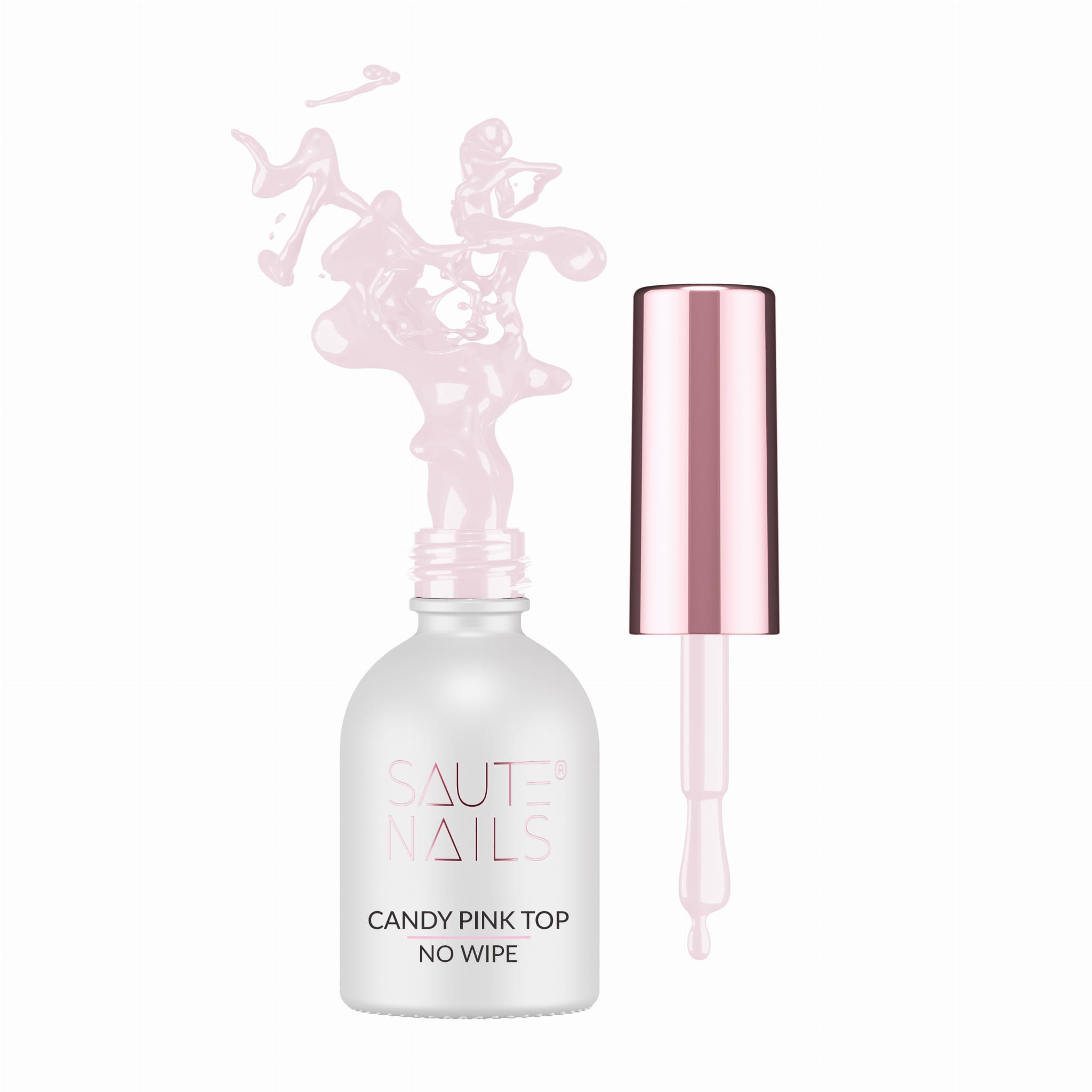 Top Candy Pink No Wipe, 8ml - Saute Nails