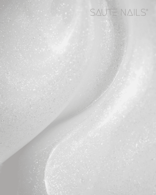 Gradivni gel Glitter Milky White, 50g One Touch - Saute Nails