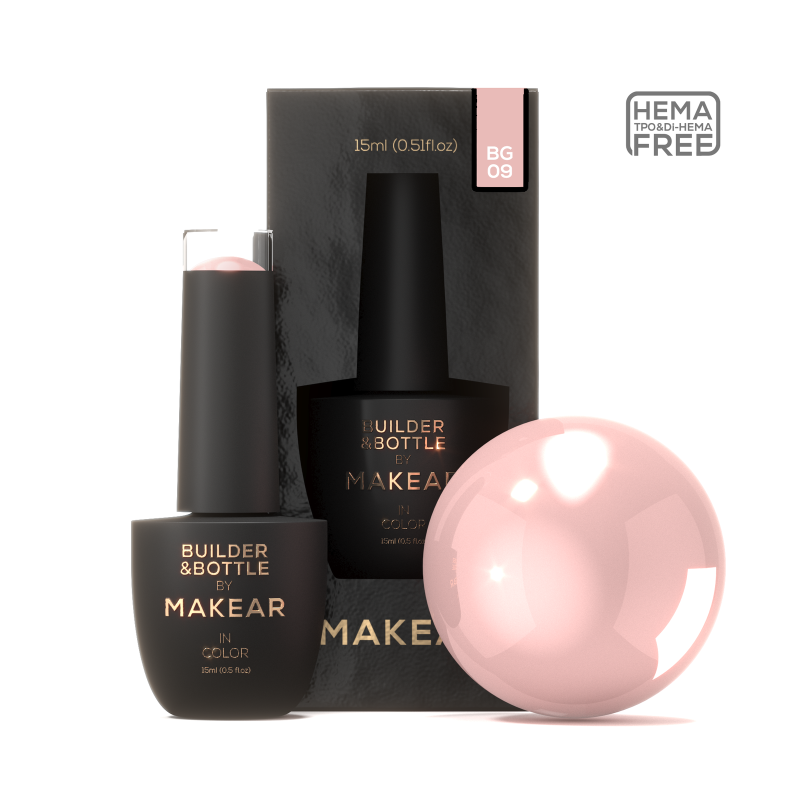 Builder & bottle BG09 - Makear, 15ml (gel u bočici)