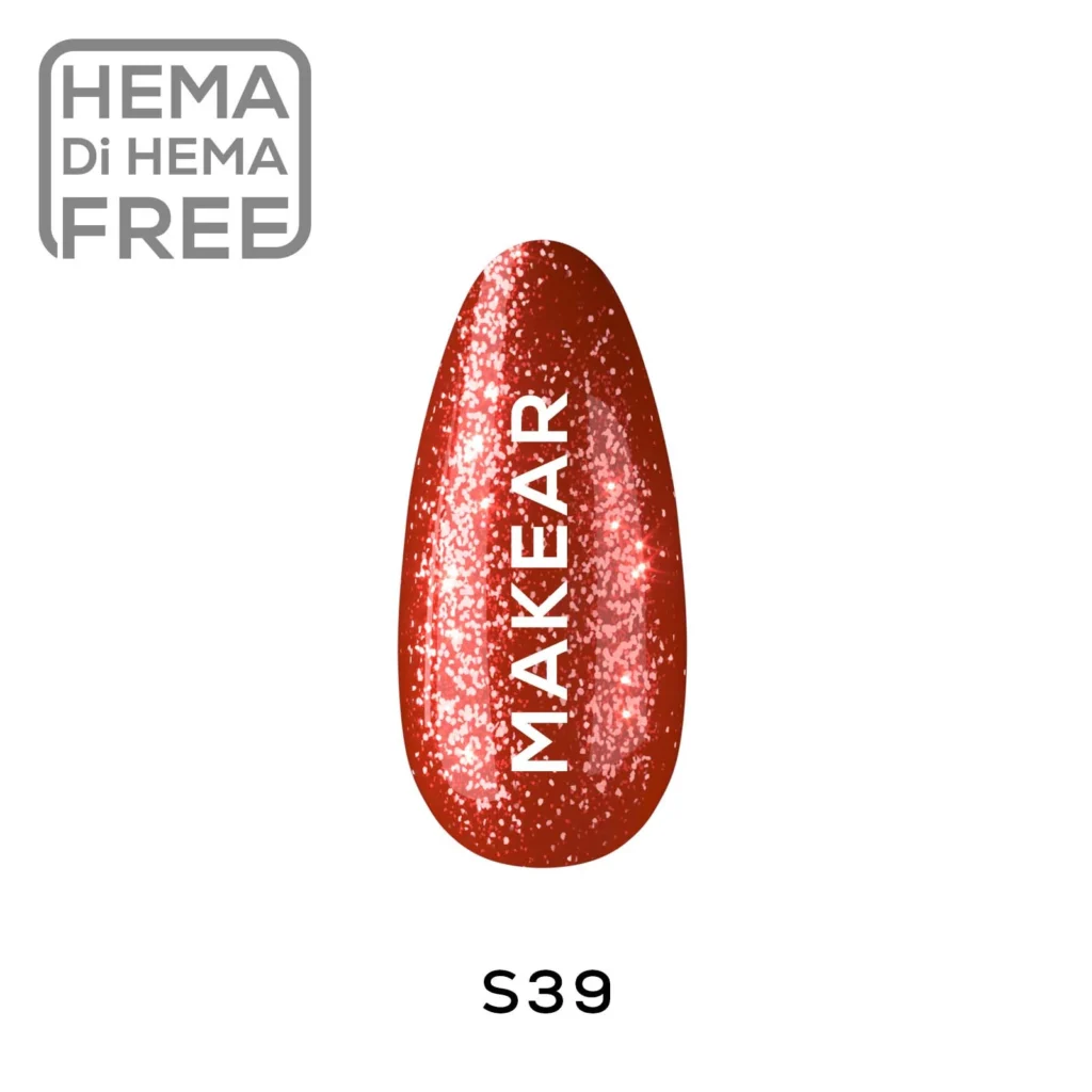Trajni lak S39 Kiss Me Glitter, 8ml Makear