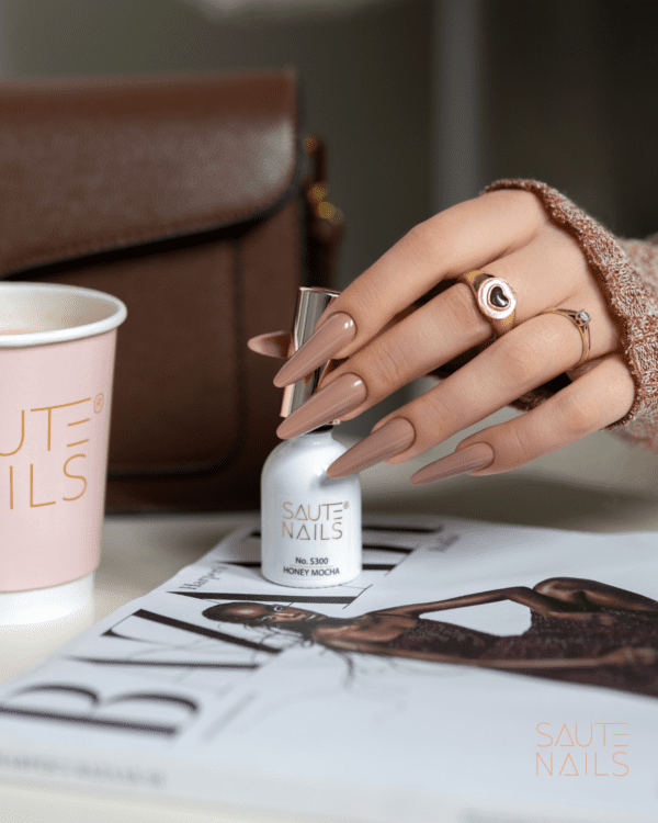 Trajni lak S300 Honey Mocha, 8ml SAUTE NAILS