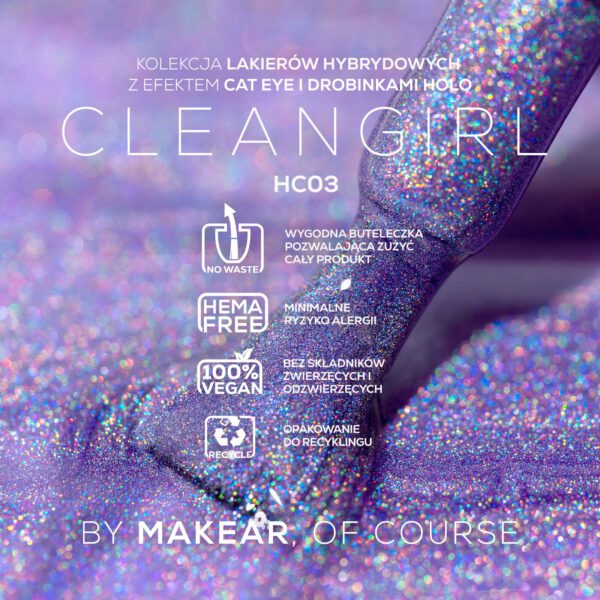 Trajni lak HC03 HOLO Cat Eye MAKEAR, 8ml