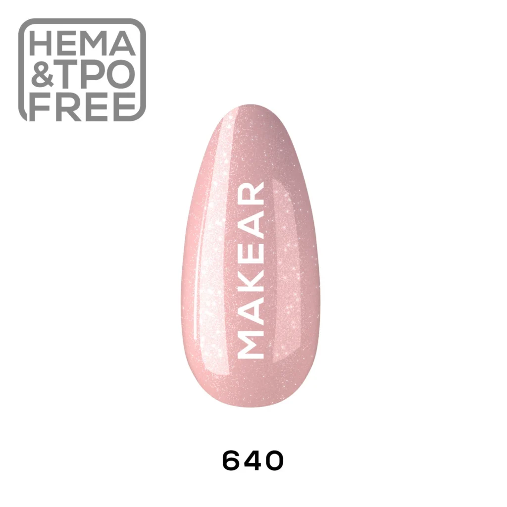 Trajni lak 640 MAKEAR, 8ml s raznobojnim šljokicama