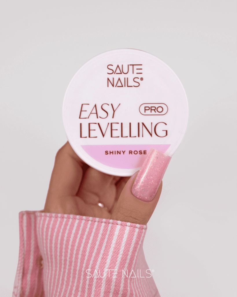 Easy Levelling PRO Shiny Rose, 50g (gradivni gel) SAUTE NAILS