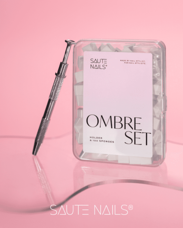 Ombre set za manikuru (držač + 100 spužvica) SAUTE NAILS